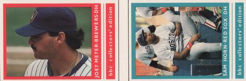 1988 Baseball Cards Magazine Repli-cards - Panels #1 / 2 Joey Meyer / Sam Horn Front