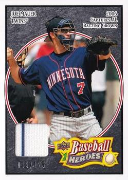 2008 Upper Deck Baseball Heroes - Memorabilia Black #101 Joe Mauer Front