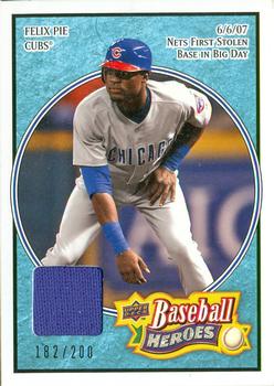 2008 Upper Deck Baseball Heroes - Memorabilia Light Blue #142 Felix Pie Front