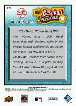 2008 Upper Deck Baseball Heroes - Light Blue #122 Reggie Jackson Back