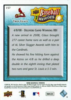 2008 Upper Deck Baseball Heroes - Light Blue #157 Troy Glaus Back