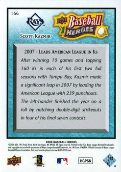 2008 Upper Deck Baseball Heroes - Light Blue #166 Scott Kazmir Back