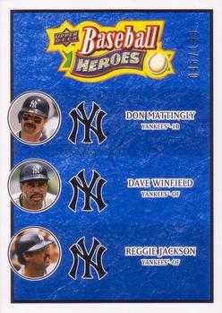 2008 Upper Deck Baseball Heroes - Navy Blue #190 Don Mattingly / Dave Winfield / Reggie Jackson Front