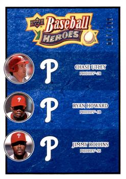 2008 Upper Deck Baseball Heroes - Navy Blue #191 Chase Utley / Ryan Howard / Jimmy Rollins Front