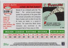 2020 Topps Archives - 1955 Topps Mini #55M-1 Babe Ruth Back