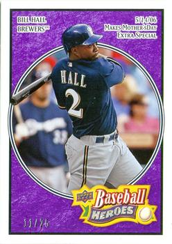 2008 Upper Deck Baseball Heroes - Purple #129 Bill Hall Front