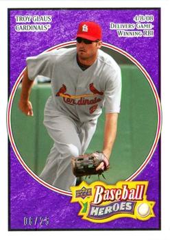 2008 Upper Deck Baseball Heroes - Purple #157 Troy Glaus Front