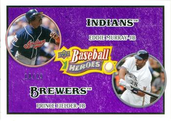 2008 Upper Deck Baseball Heroes - Purple #181 Eddie Murray / Prince Fielder Front