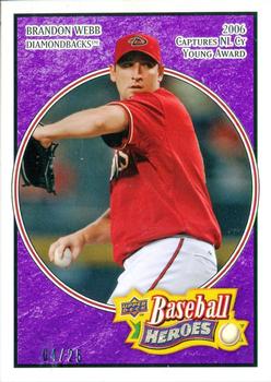 2008 Upper Deck Baseball Heroes - Purple #1 Brandon Webb Front