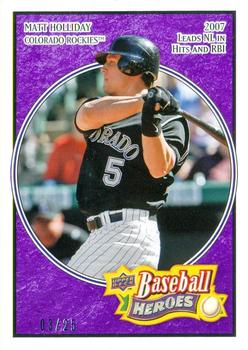 2008 Upper Deck Baseball Heroes - Purple #56 Matt Holliday Front