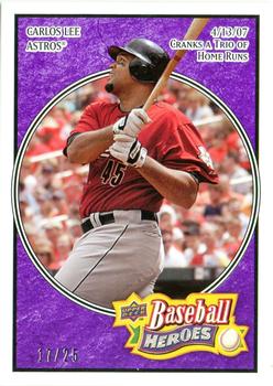 2008 Upper Deck Baseball Heroes - Purple #75 Carlos Lee Front