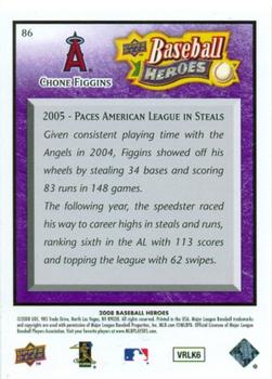 2008 Upper Deck Baseball Heroes - Purple #86 Chone Figgins Back