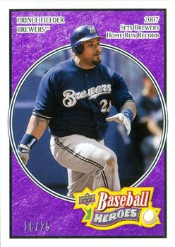 2008 Upper Deck Baseball Heroes - Purple #96 Prince Fielder Front