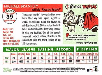 2020 Topps Archives - Silver #39 Michael Brantley Back