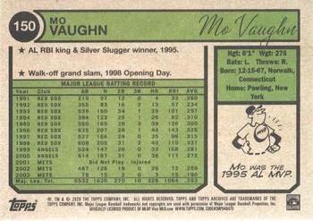 2020 Topps Archives - Silver #150 Mo Vaughn Back