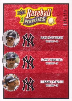2008 Upper Deck Baseball Heroes - Red #190 Don Mattingly / Dave Winfield / Reggie Jackson Front