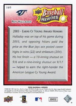 2008 Upper Deck Baseball Heroes - Red #169 Roy Halladay Back