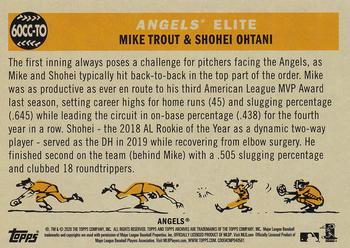 2020 Topps Archives - 1960 Combo Cards Silver Foil #60CC-TO Mike Trout / Shohei Ohtani Back