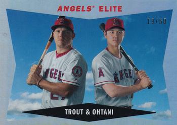 2020 Topps Archives - 1960 Combo Cards Silver Foil #60CC-TO Mike Trout / Shohei Ohtani Front