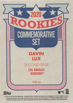 2020 Topps Archives - 1990 Topps Rookies #90R-GL Gavin Lux Back