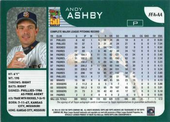 2020 Topps Archives - Fan Favorites Autographs #FFA-AA Andy Ashby Back