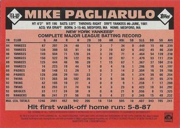 2020 Topps Archives - Fan Favorites Autographs #FFA-MP Mike Pagliarulo Back