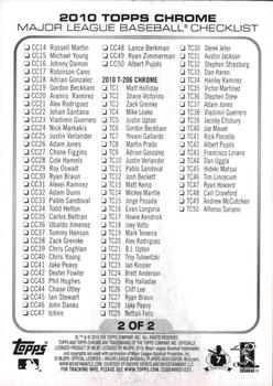 2010 Topps Chrome - Checklists Retail #2 Checklist 2: 219-220 and Inserts to TC50 Back