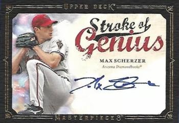 2008 Upper Deck Masterpieces - Stroke of Genius Signatures #SG-MS Max Scherzer Front