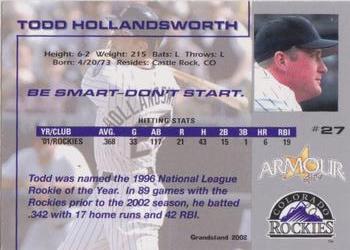 2002 Grandstand Colorado Rockies Police #NNO Todd Hollandsworth Back