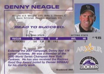 2002 Grandstand Colorado Rockies Police #NNO Denny Neagle Back