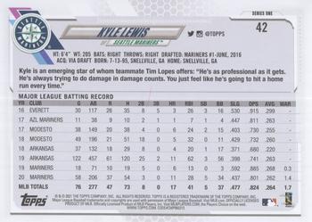 2021 Topps #42 Kyle Lewis Back