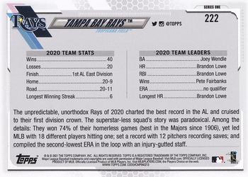 2021 Topps #222 Tampa Bay Rays Back