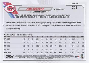 2021 Topps #271 Luis Castillo Back