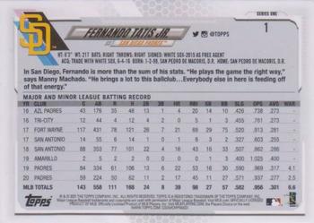 2021 Topps #1 Fernando Tatis Jr. Back