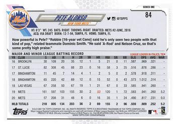 2021 Topps #84 Pete Alonso Back