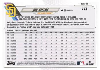 2021 Topps #332 Wil Myers Back