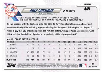2021 Topps #449 Mike Tauchman Back