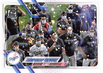2021 Topps #490 Championship Fireworks Front