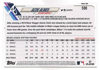 2021 Topps #500 Ozzie Albies Back