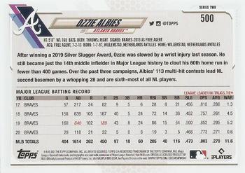 2021 Topps #500 Ozzie Albies Back