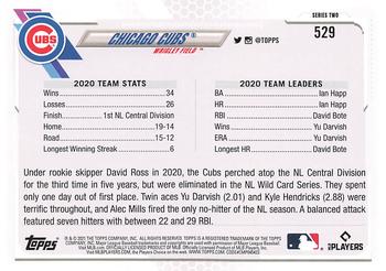 2021 Topps #529 Chicago Cubs Back