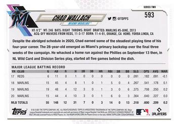 2021 Topps #593 Chad Wallach Back
