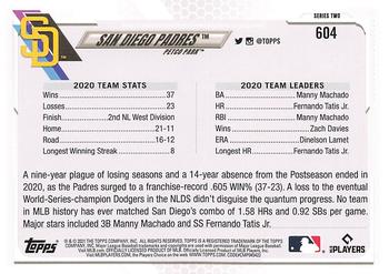 2021 Topps #604 San Diego Padres Back