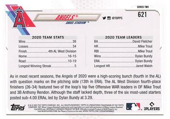 2021 Topps #621 Los Angeles Angels Back