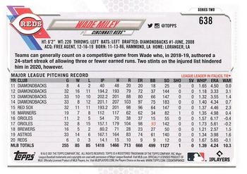 2021 Topps #638 Wade Miley Back