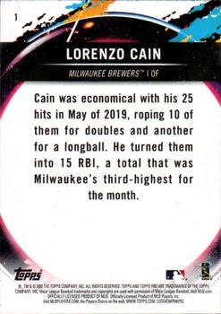 2020 Topps Fire #1 Lorenzo Cain Back