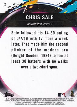 2020 Topps Fire #2 Chris Sale Back