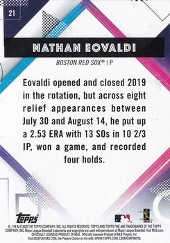 2020 Topps Fire #21 Nathan Eovaldi Back