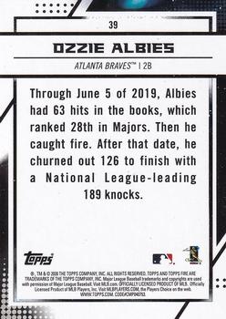 2020 Topps Fire #39 Ozzie Albies Back
