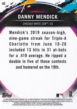 2020 Topps Fire #40 Danny Mendick Back
